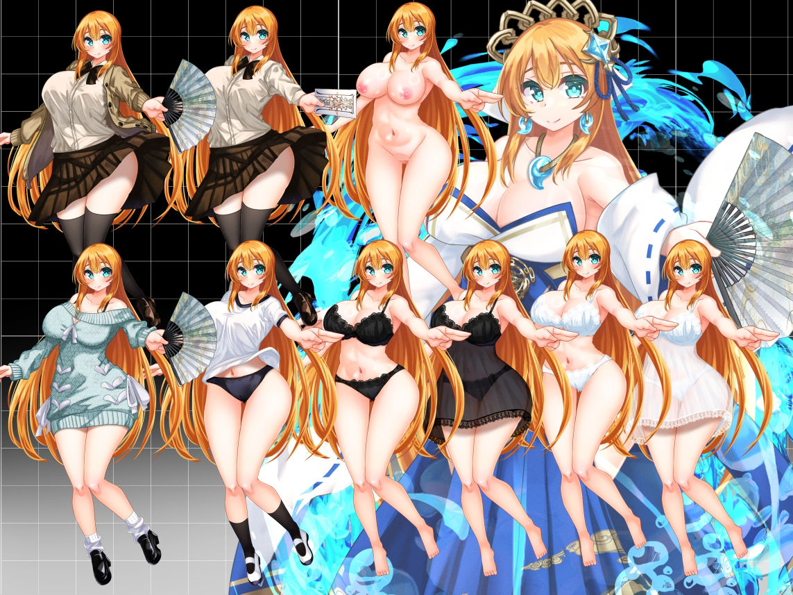 【立ち絵素材】水の巫女 サンプル1ページ目