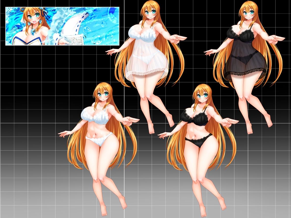 【立ち絵素材】水の巫女 サンプル5ページ目