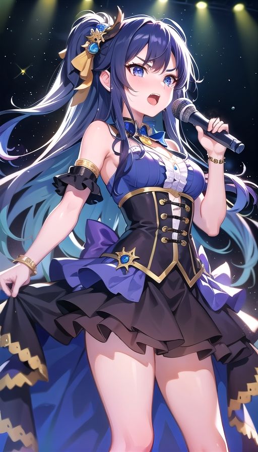 青髪ツンデレアイドル サンプル1ページ目