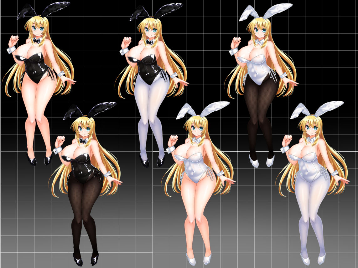 【立ち絵素材】カラーバニーガール サンプル3ページ目