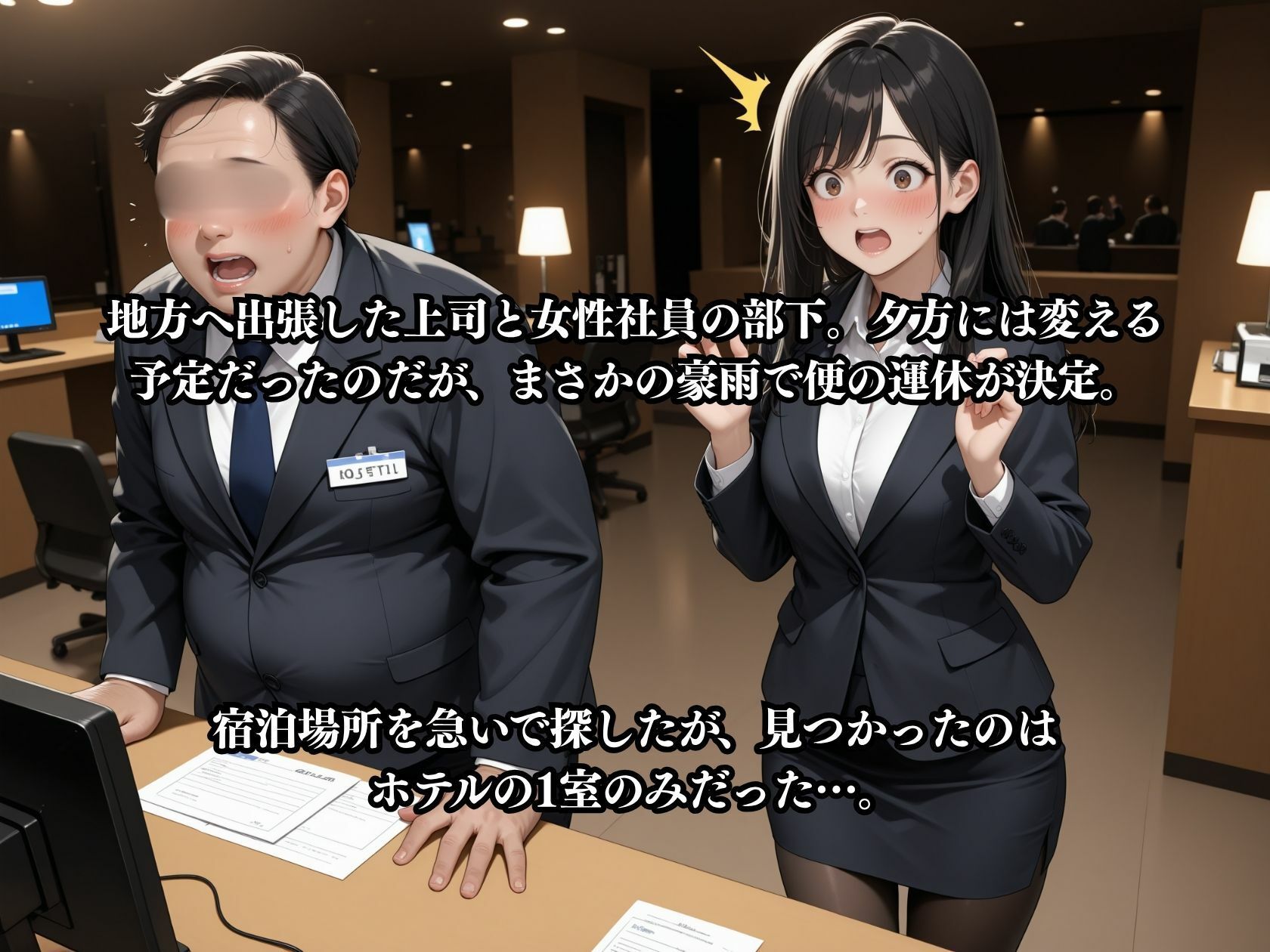 キモくて嫌いな上司と出張先で相部屋に サンプル2ページ目