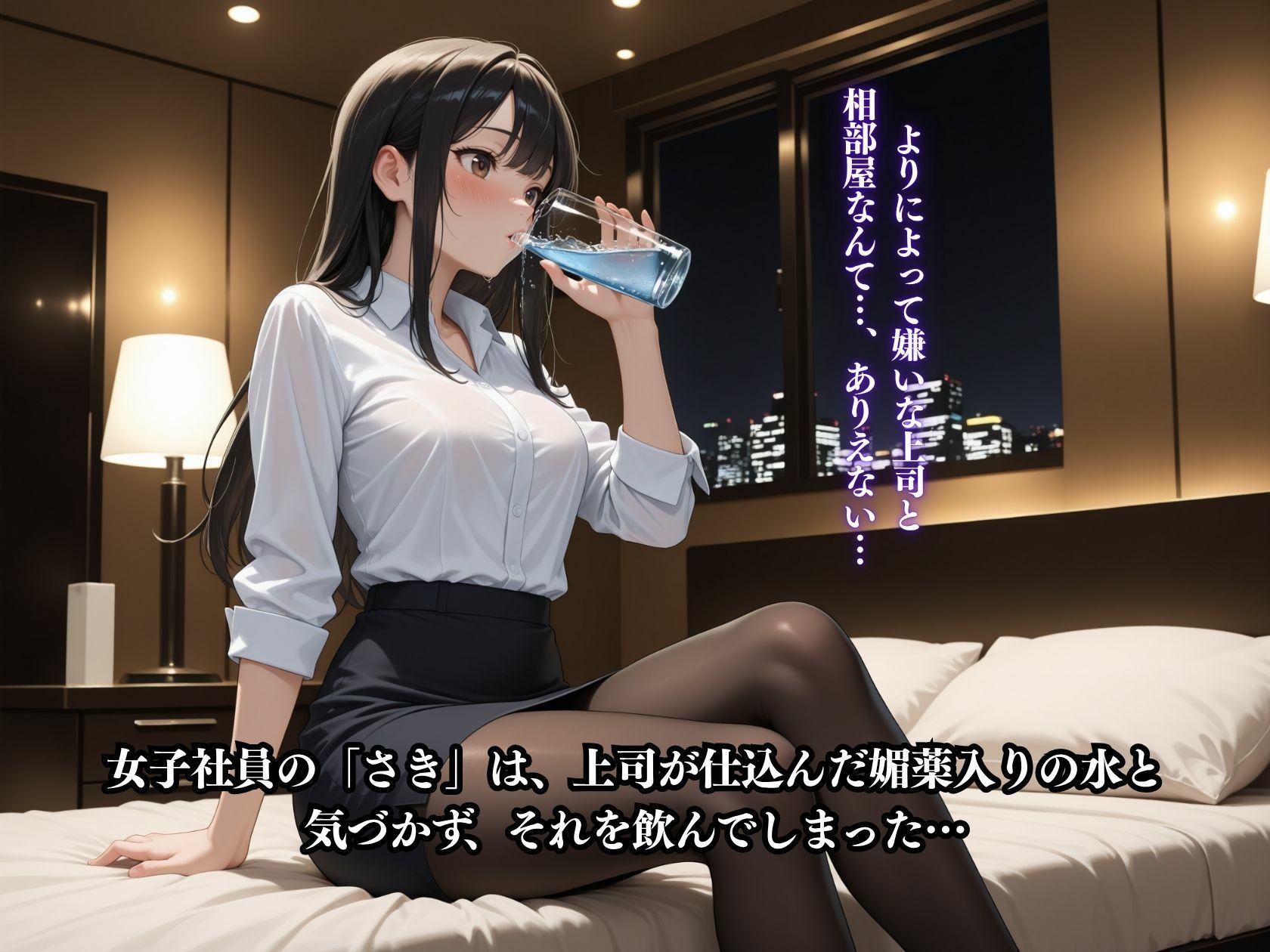 キモくて嫌いな上司と出張先で相部屋に サンプル3ページ目
