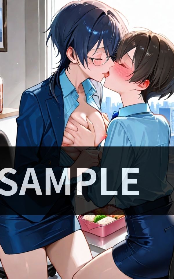 誰が見てようと関係ない。 スーツ女子ふたり 熱烈オフィス百合交尾 サンプル2ページ目
