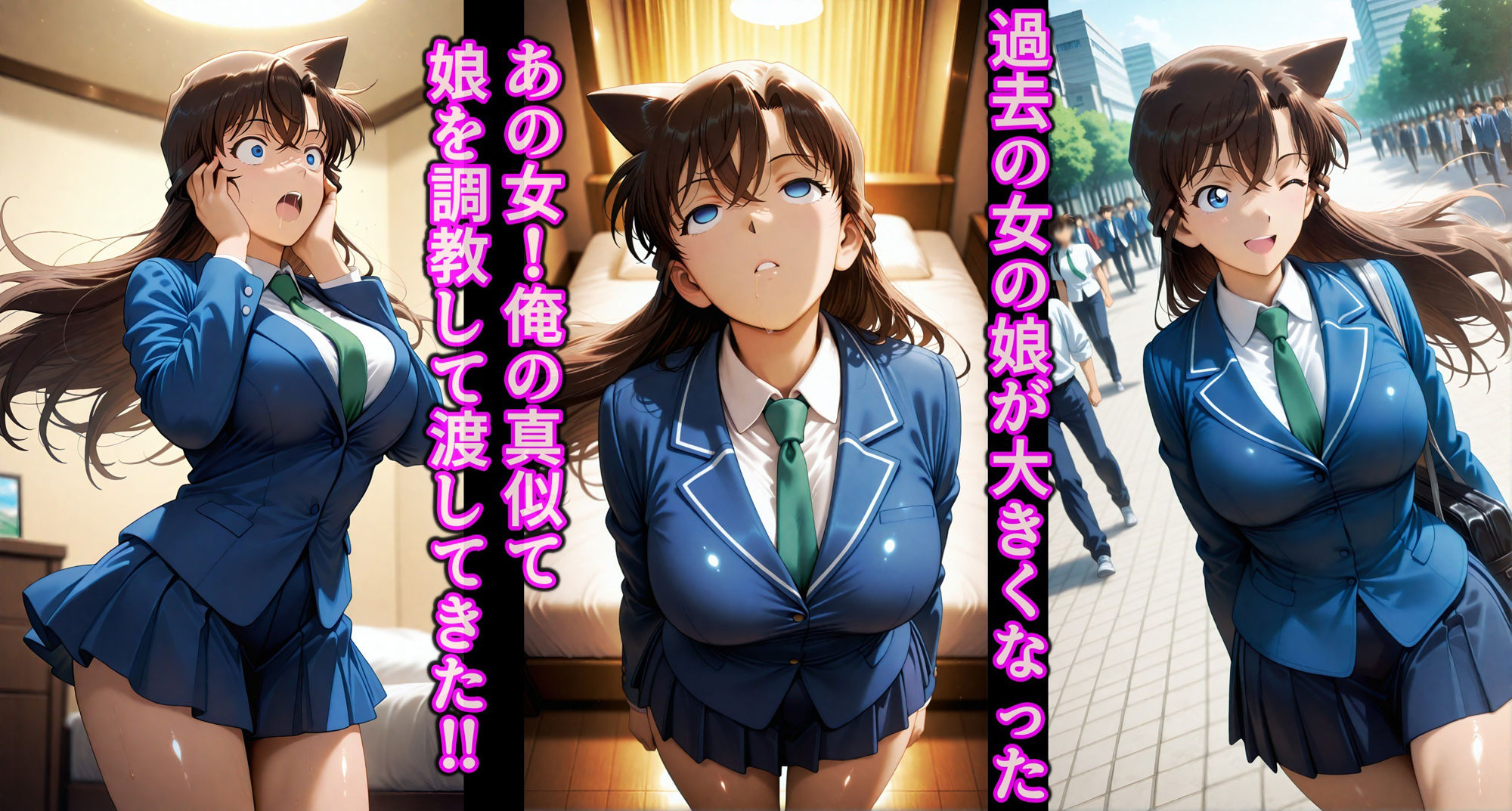 洗脳魔眼番外編！！母親の暗示調教済みで献上された娘を思い通り 〜毛◯蘭〜 サンプル1ページ目