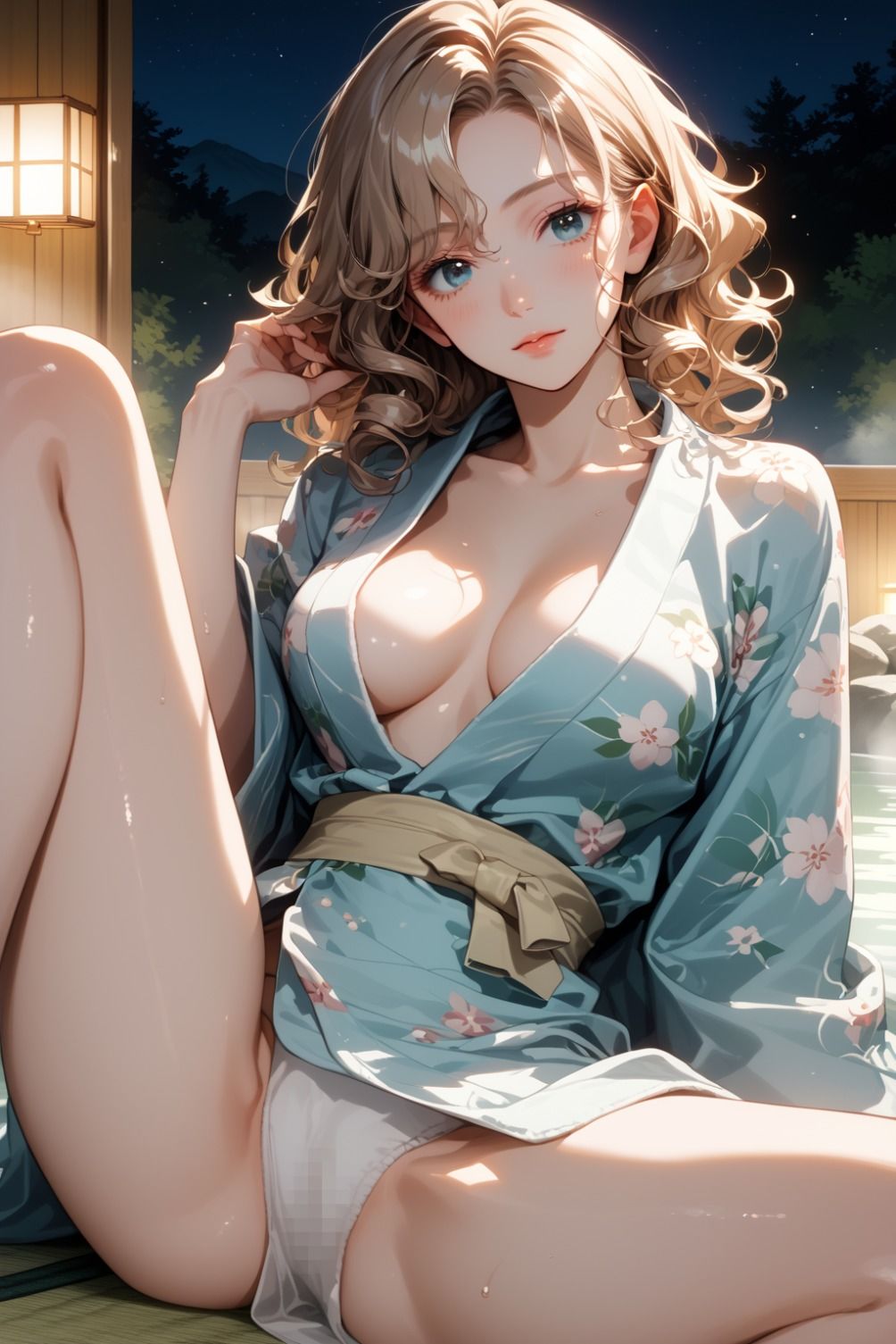 ハーフ彼女と温泉中出しSEX サンプル1ページ目