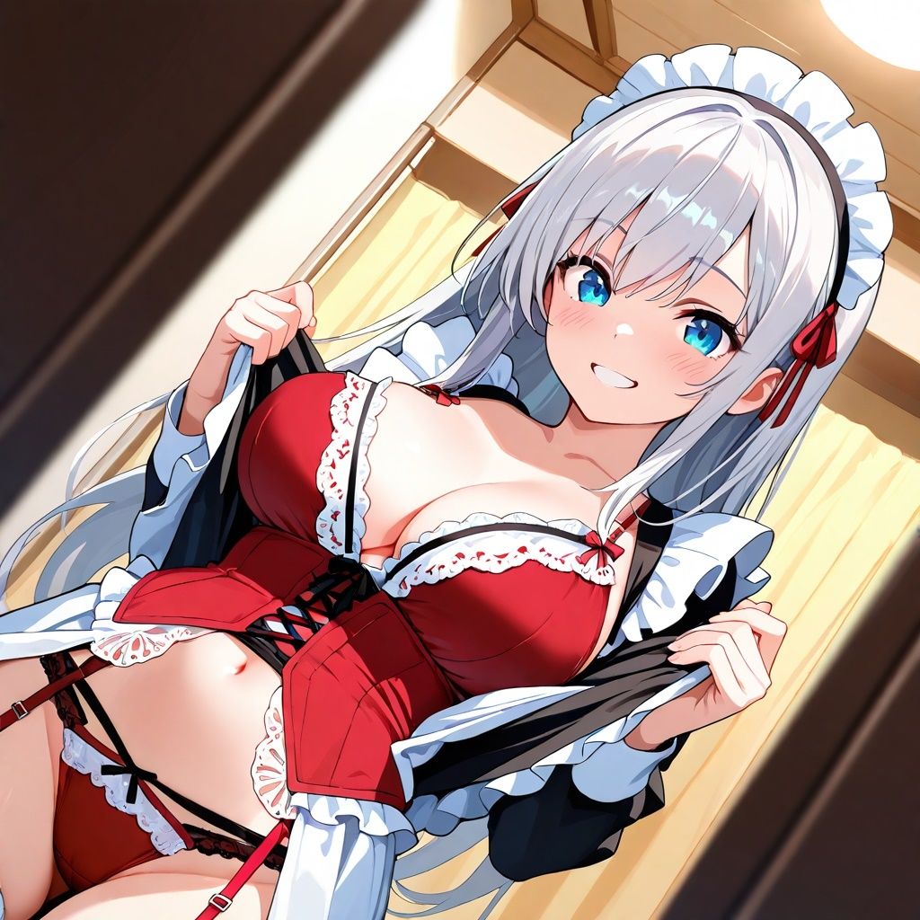 潜入女子更衣室  メイド生着替え中 サンプル5ページ目