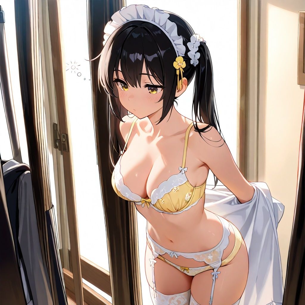潜入女子更衣室  メイド生着替え中 サンプル7ページ目