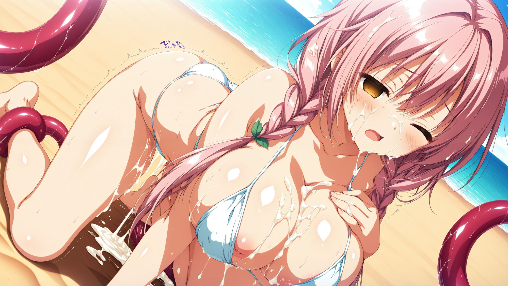 触手に囚われた少女達 〜水着編〜 Vol.1 サンプル5ページ目
