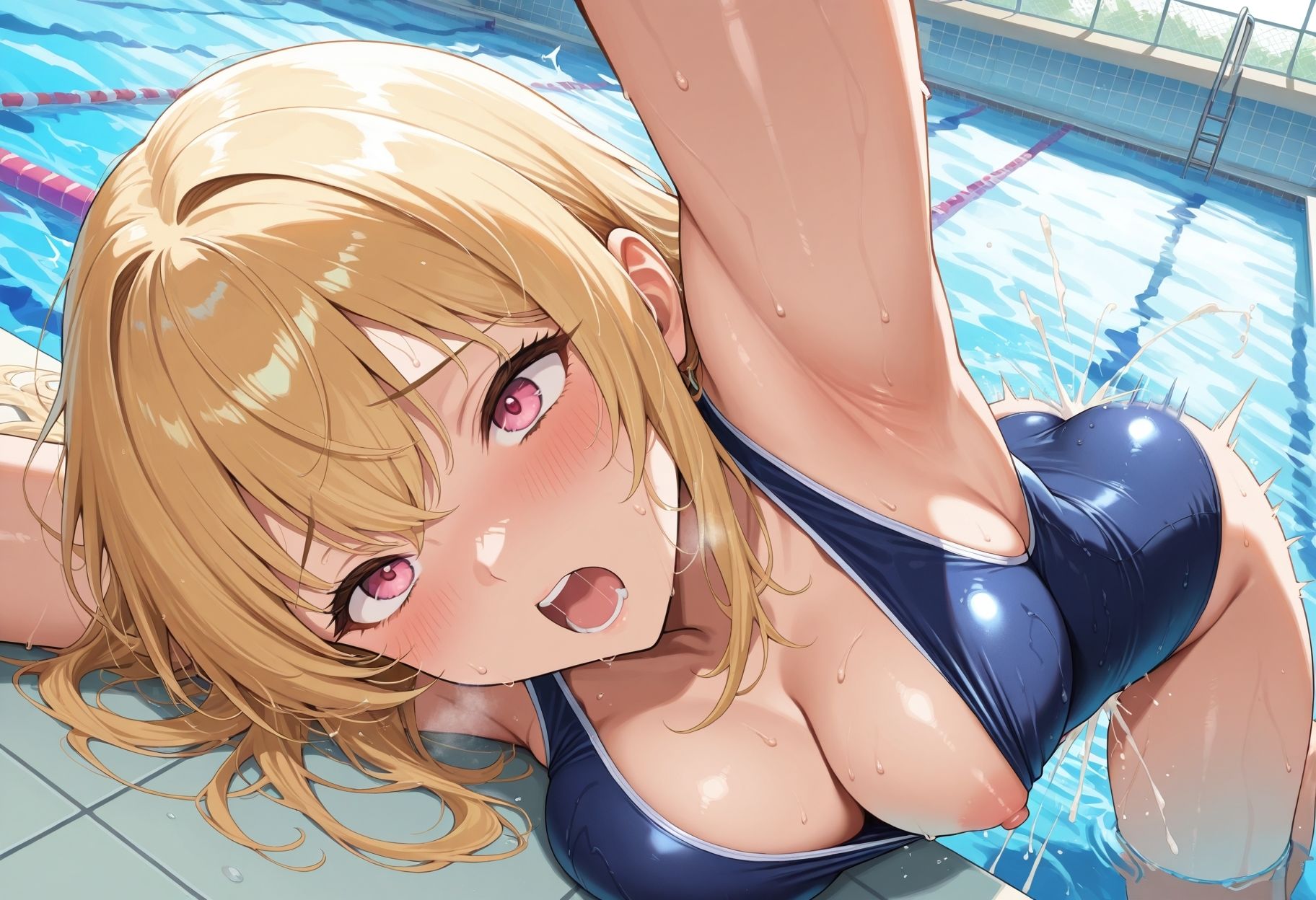 スク水巨乳水泳部  大会出るより中出しして欲しい サンプル6ページ目