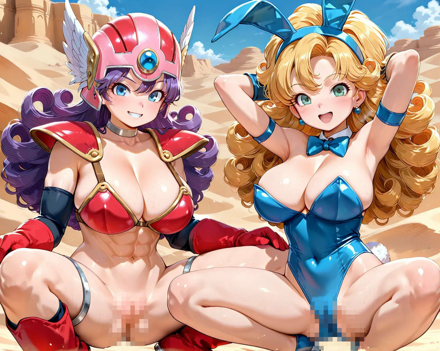 女戦士＆女遊び人いちゃらぶ大冒険 サンプル1ページ目