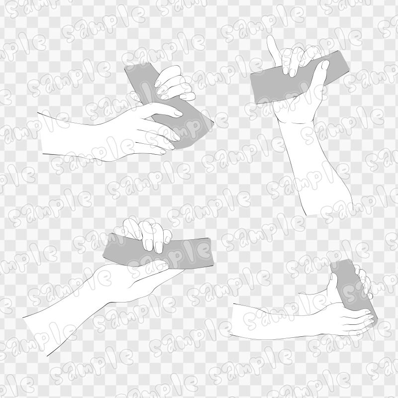線画素材集［手］5 サンプル1ページ目