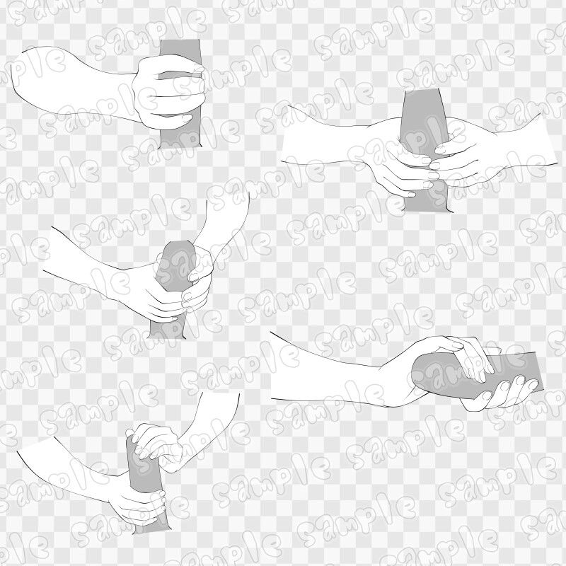 線画素材集［手］6 サンプル1ページ目