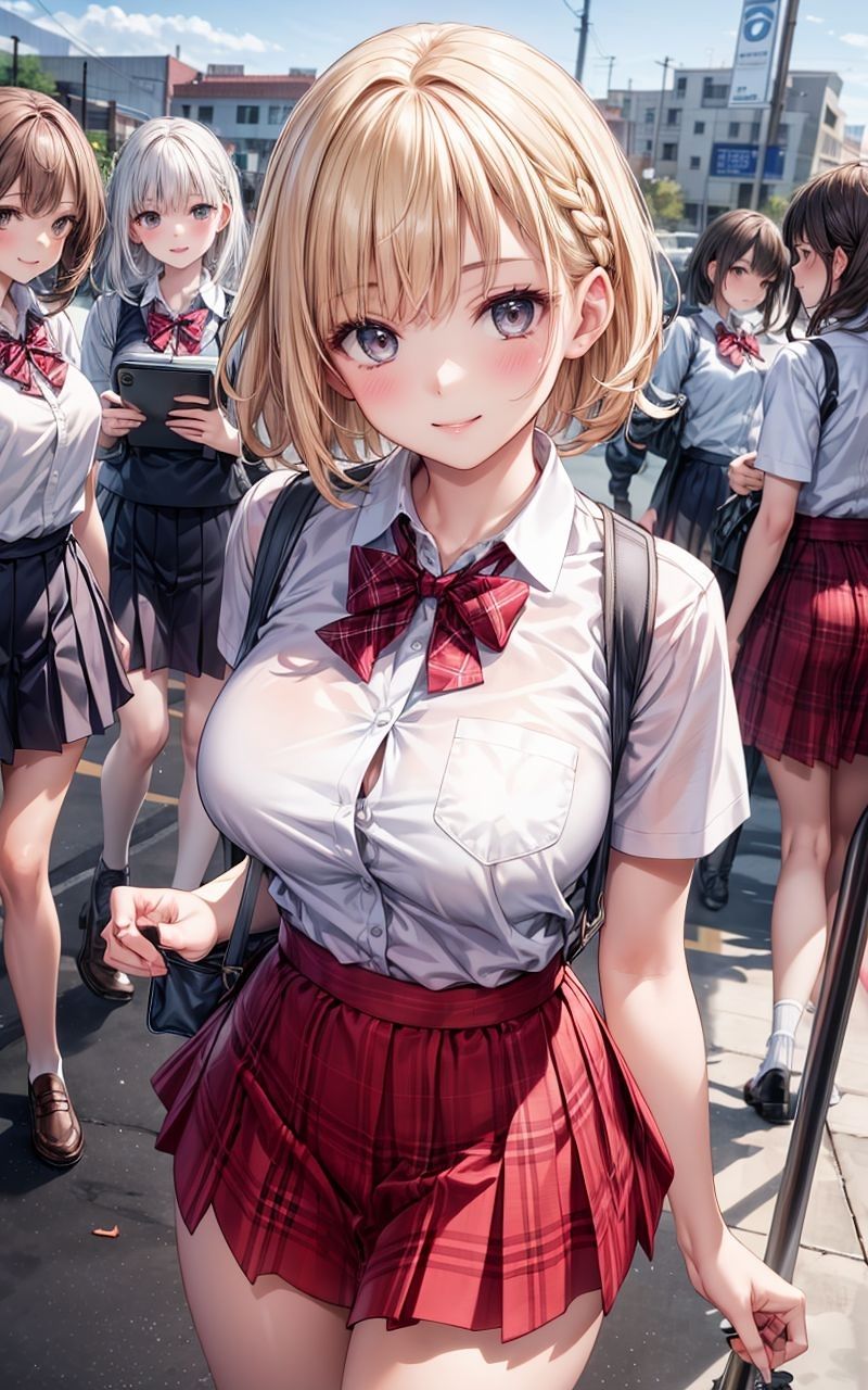 グラビア＆裏画像 JKアイドル 星野ななみ 赤制服バージョン サンプル1ページ目