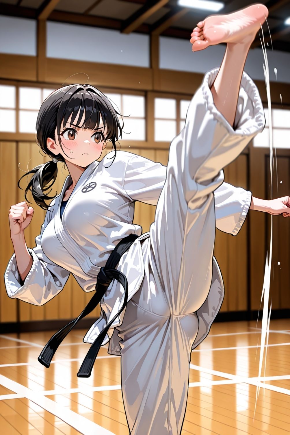 黒帯娘を力づくでものにする サンプル1ページ目