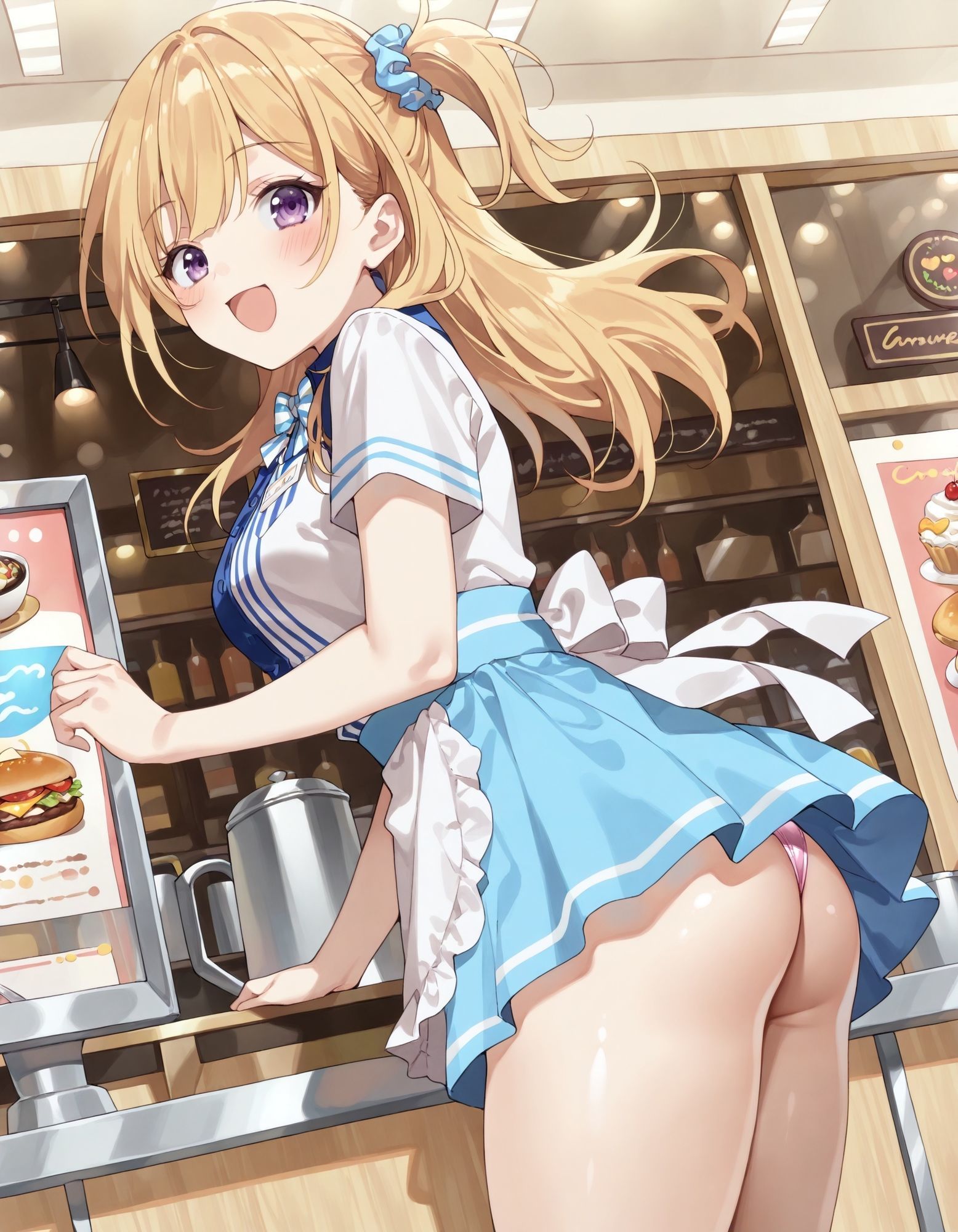 〇ななのパンチラ〜ウェイトレス編〜 サンプル2ページ目
