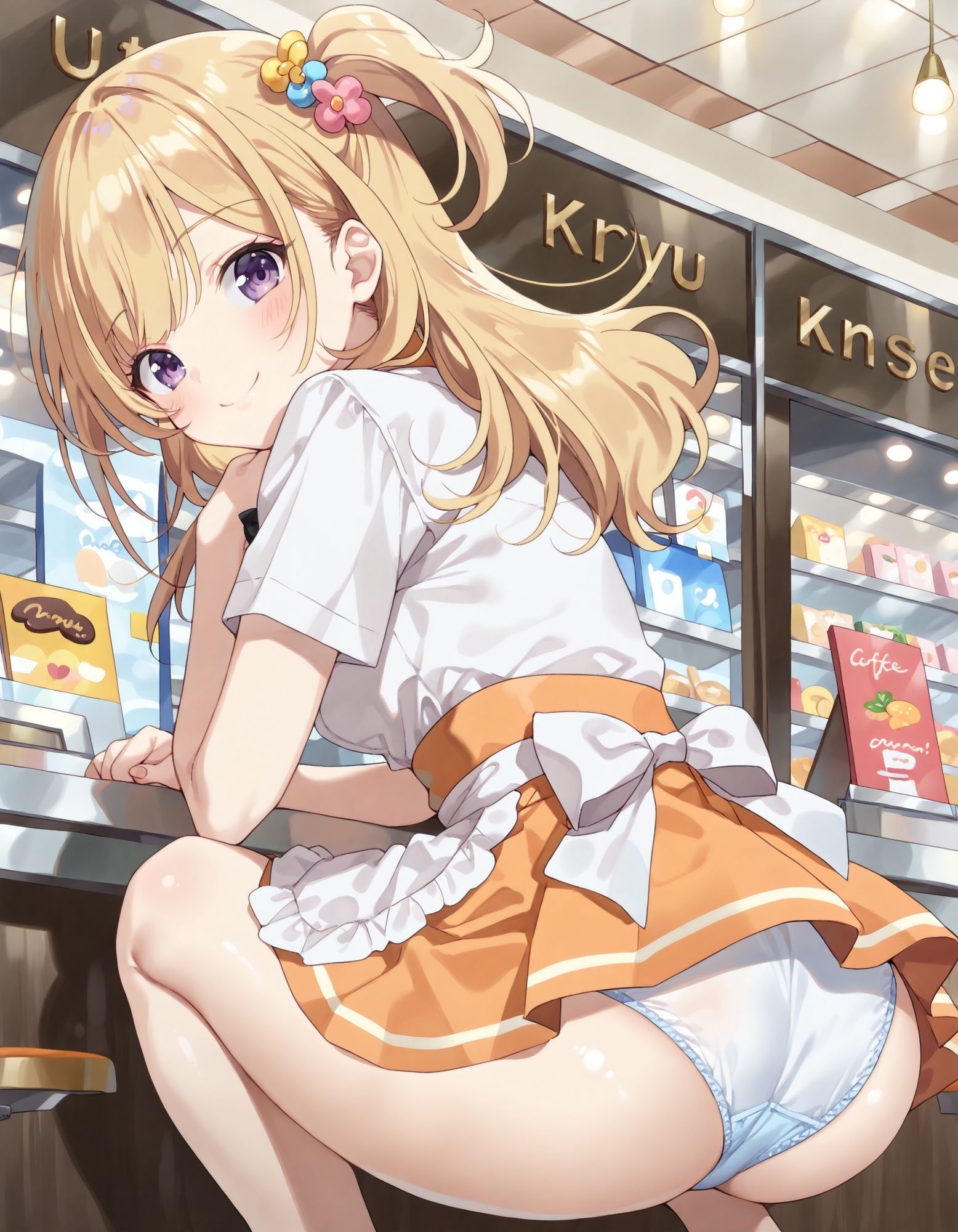 〇ななのパンチラ〜ウェイトレス編〜 サンプル3ページ目