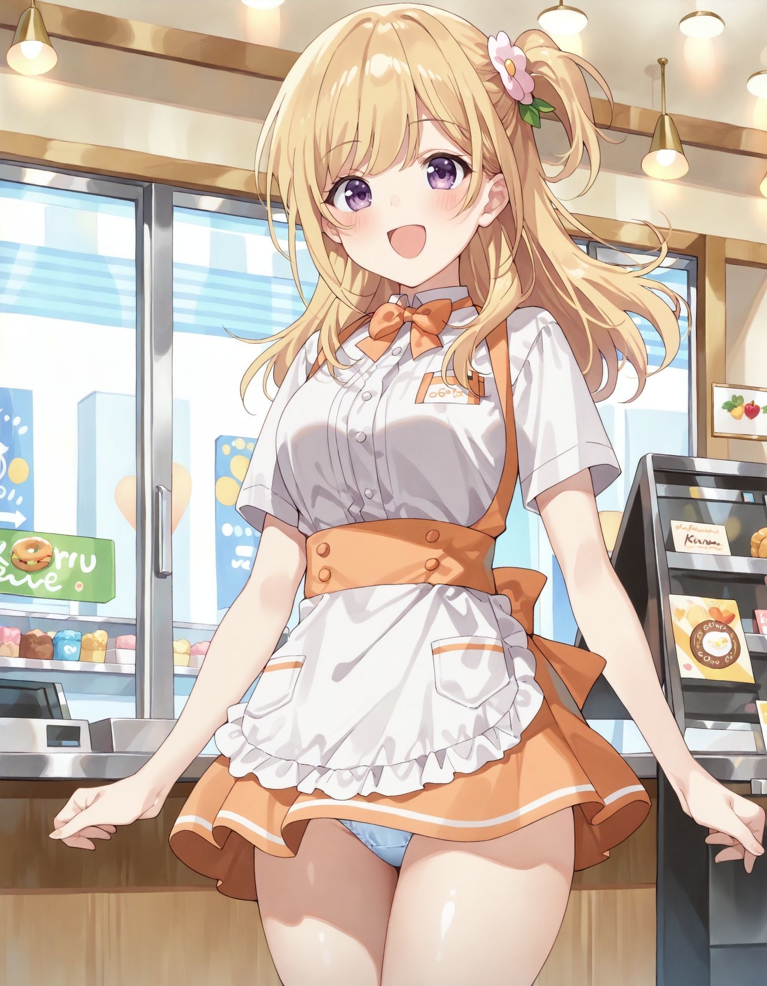 〇ななのパンチラ〜ウェイトレス編〜 サンプル4ページ目