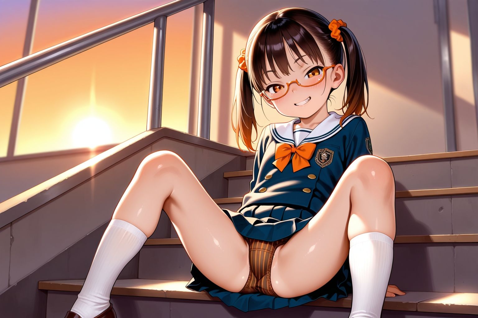 見せつけガールズ☆ツインテール階段編＋（プラス） サンプル2ページ目