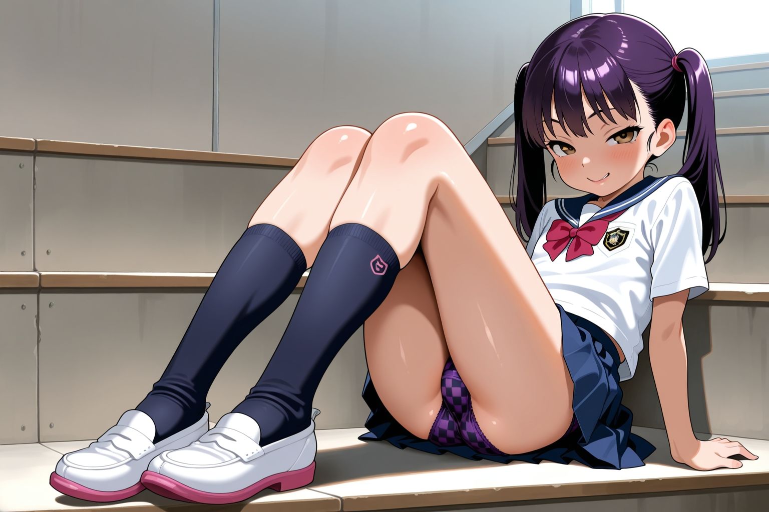 見せつけガールズ☆ツインテール階段編＋（プラス） サンプル8ページ目