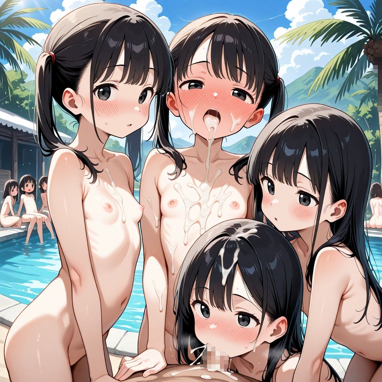 つるぺたビッチ【ハーレム学園 高画質 中出し R18】 サンプル6ページ目