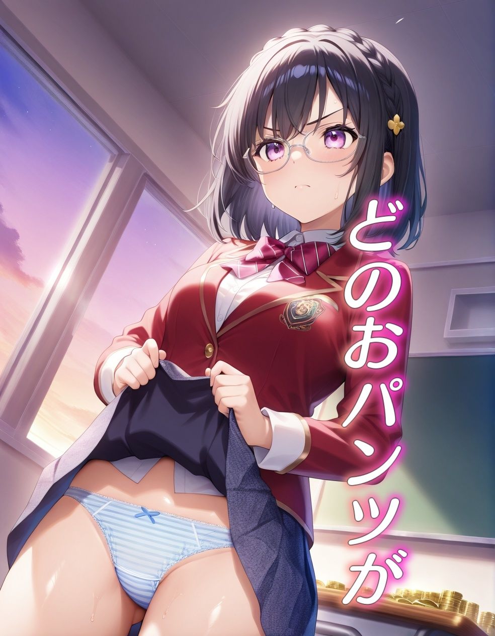 嫌な顔でパンツ見せてくるブレザー サンプル6ページ目