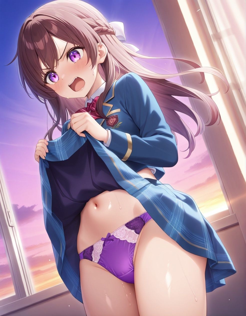 嫌な顔でパンツ見せてくるブレザー サンプル8ページ目
