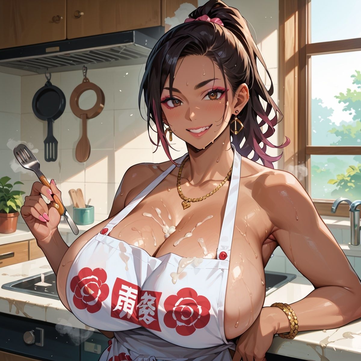 黒ギャル＆裸エプロン！Vol.6 サンプル2ページ目