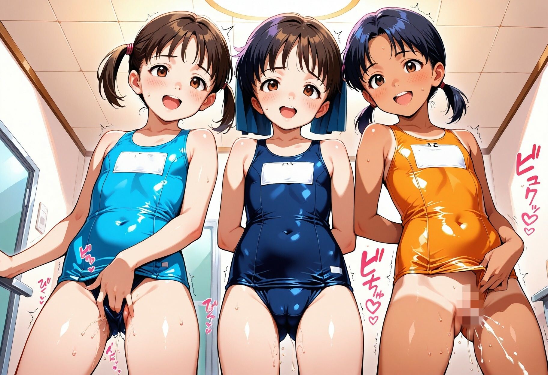 三姉妹中出し性教育  処女肉便器ハーレム生ハメ絵巻 サンプル1ページ目