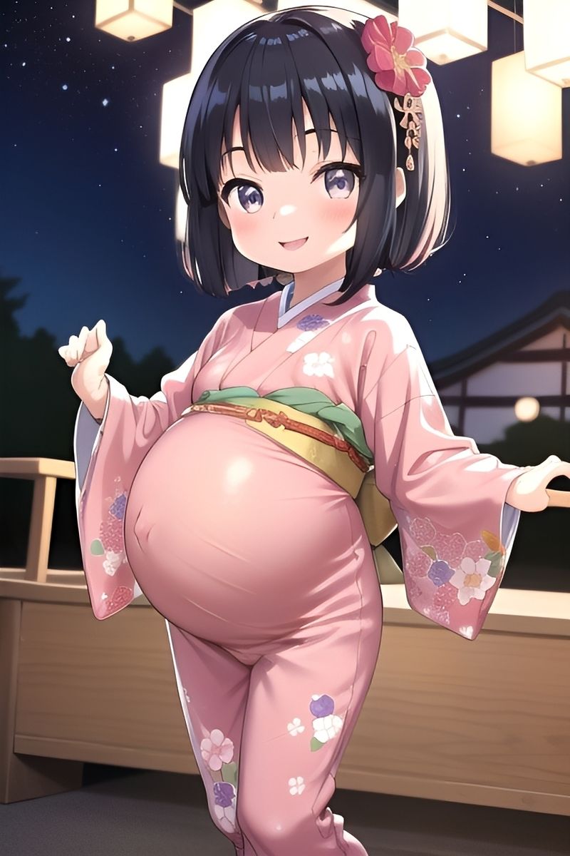 妊婦ちゃん夏祭り サンプル2ページ目