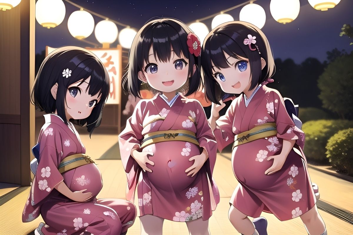 妊婦ちゃん夏祭り サンプル3ページ目
