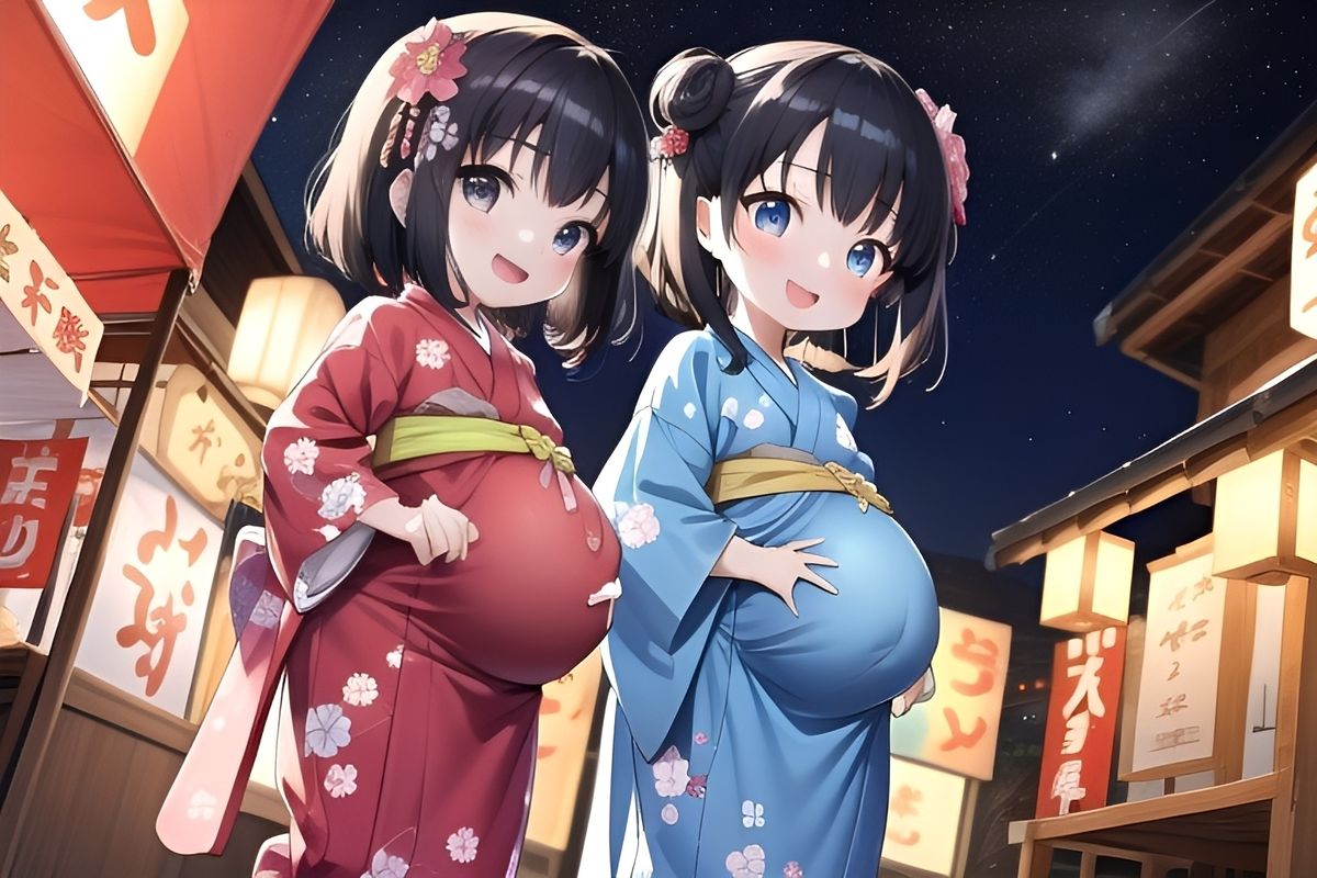 妊婦ちゃん夏祭り サンプル5ページ目
