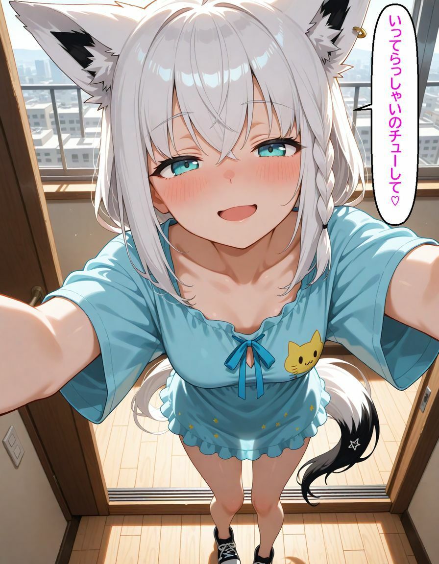 白〇フブキ  同棲彼女とお風呂えっち サンプル2ページ目