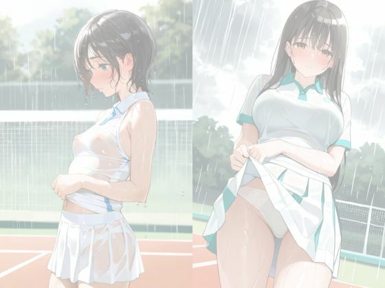 びしょ濡れ美女図鑑 ＃9 テニスウェア編 サンプル4ページ目