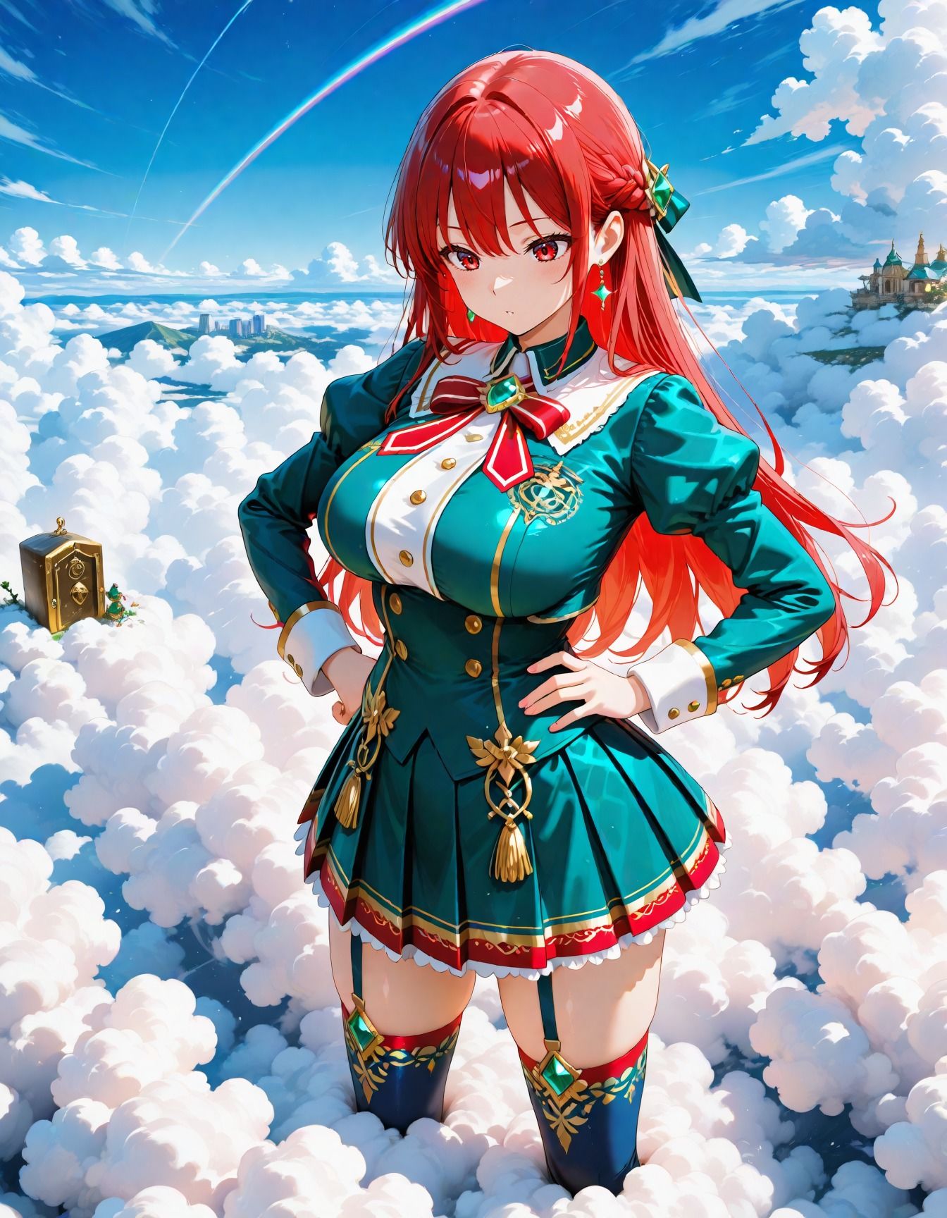 巨大娘、目覚めた街で踏み出す第一歩。 サンプル1ページ目