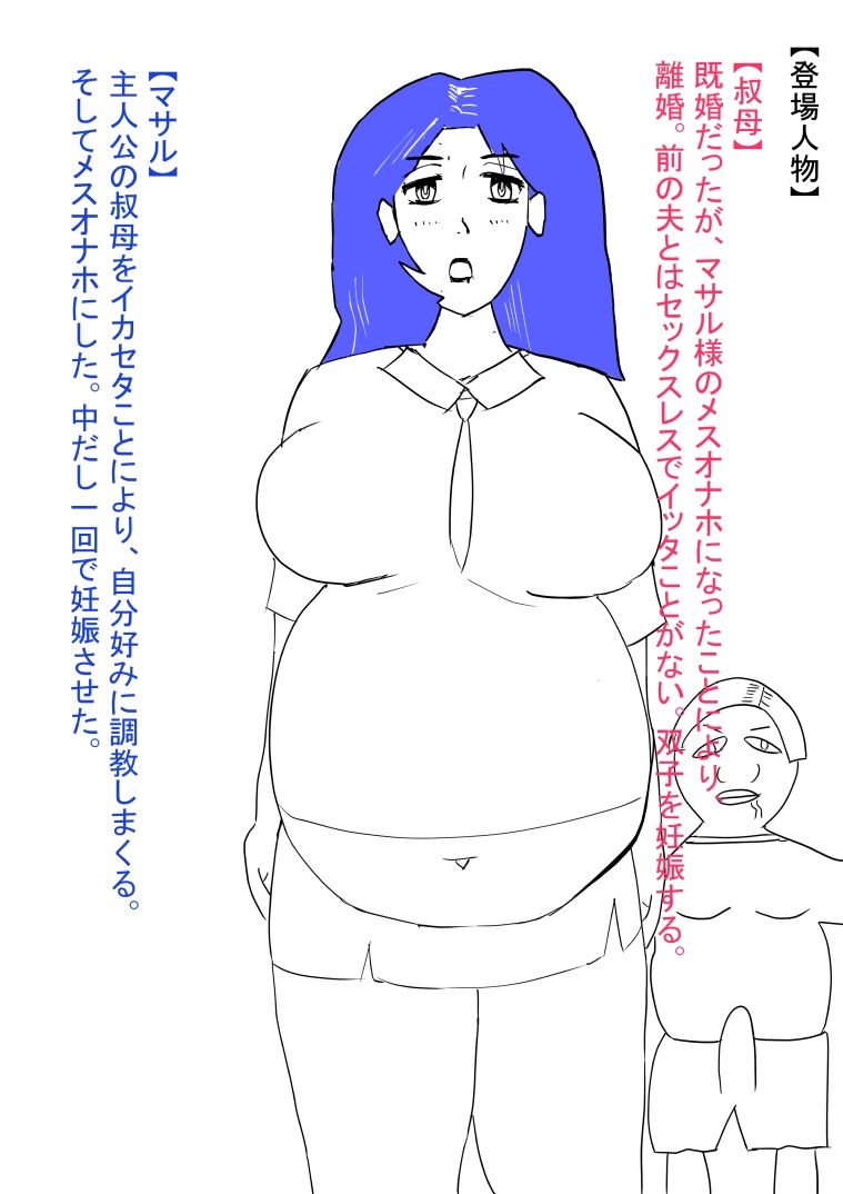 叔母が犯●れ、雌オナホにされる。ボテ腹編 サンプル1ページ目