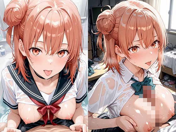 制服の由比ヶ浜結衣とエッチな性生活