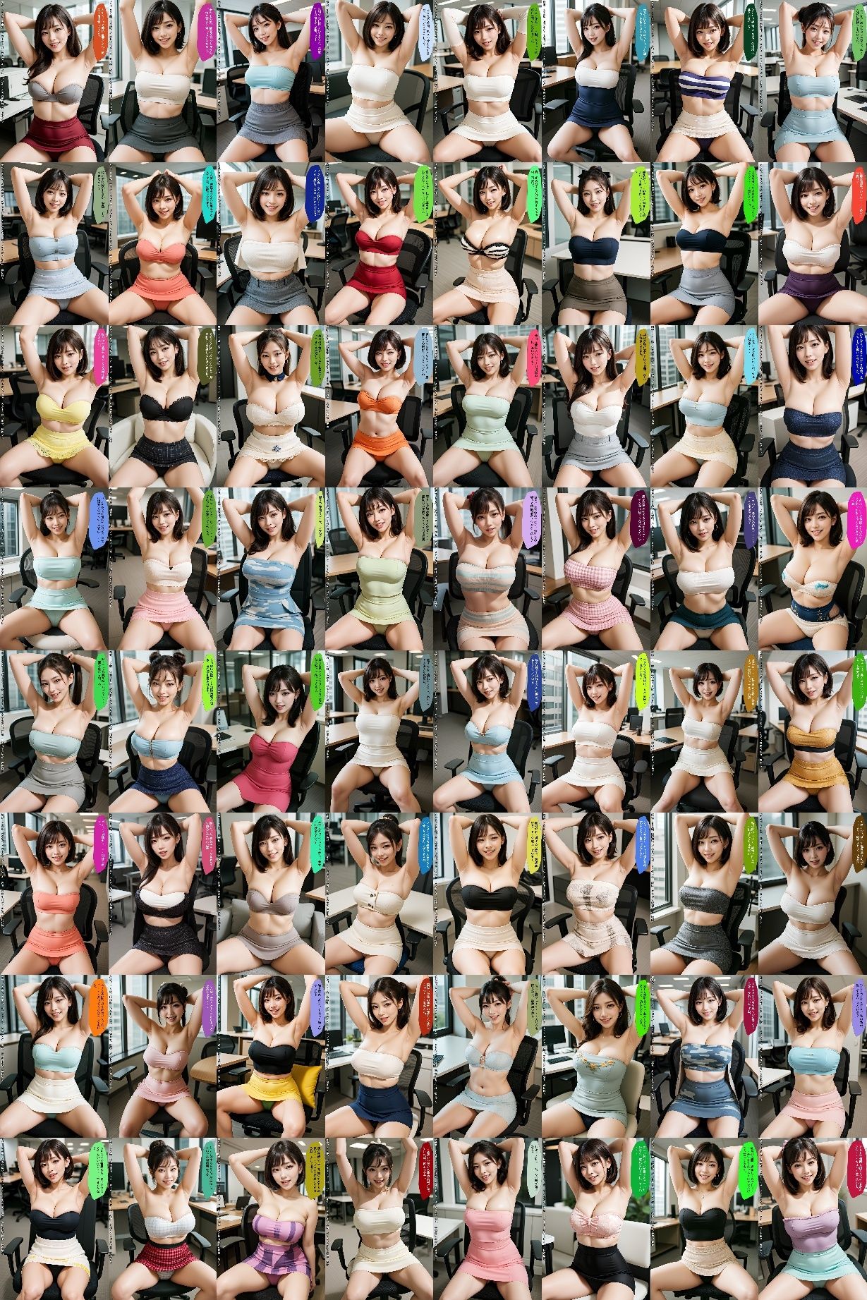 社内オナネタNo.1爆乳OL 〜ワキとパンチラで男全滅〜 vol.1 サンプル9ページ目