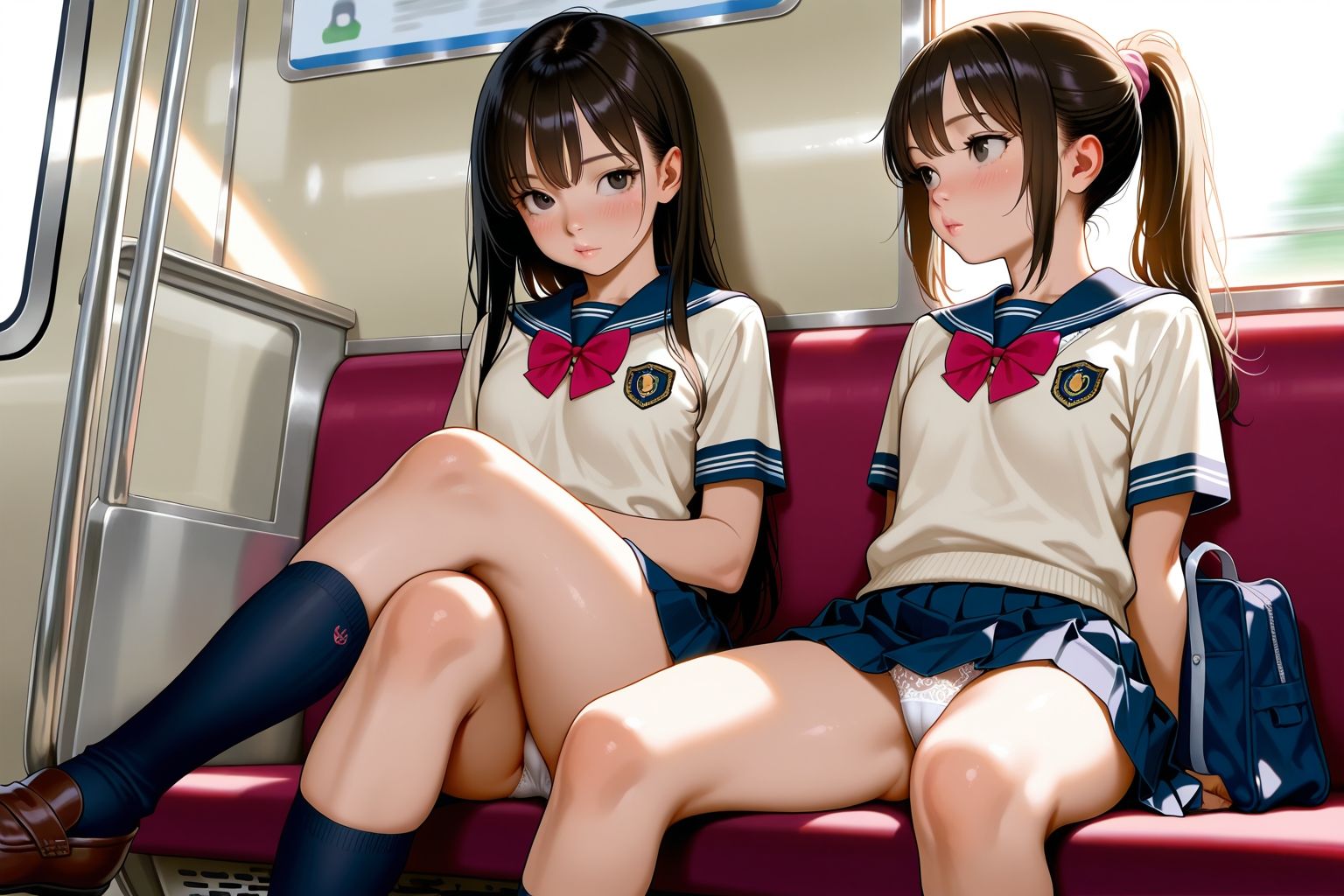 見てるのはスカート。でも本当は… サンプル1ページ目