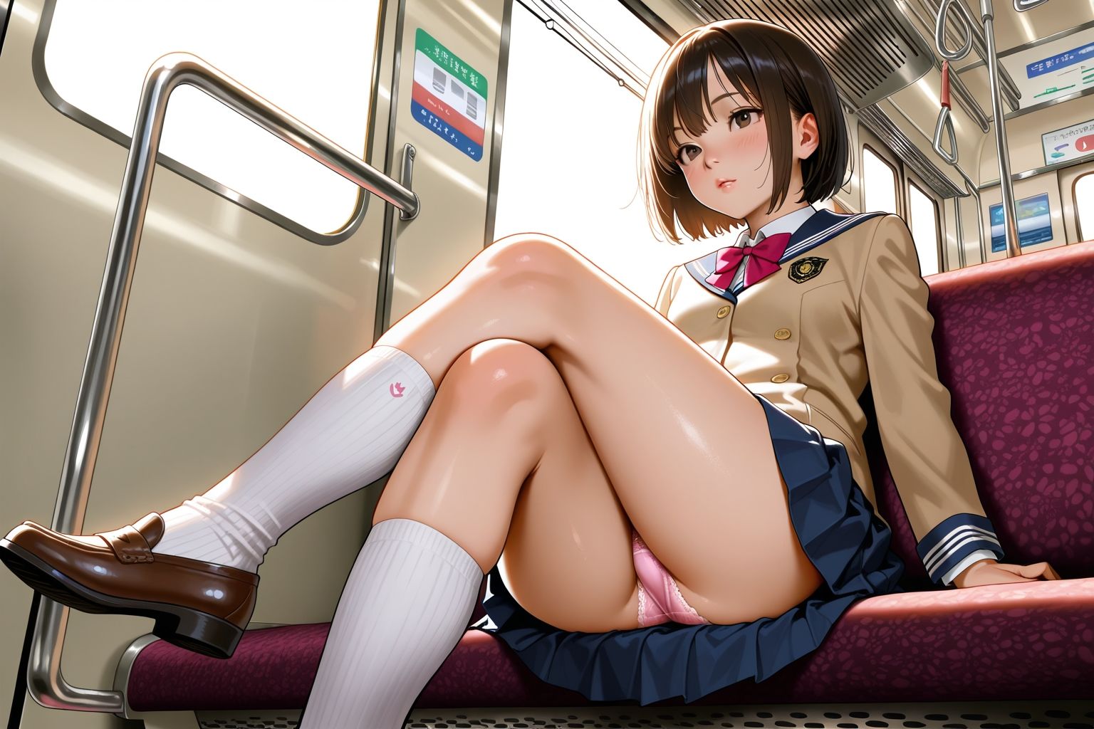 見てるのはスカート。でも本当は… サンプル3ページ目