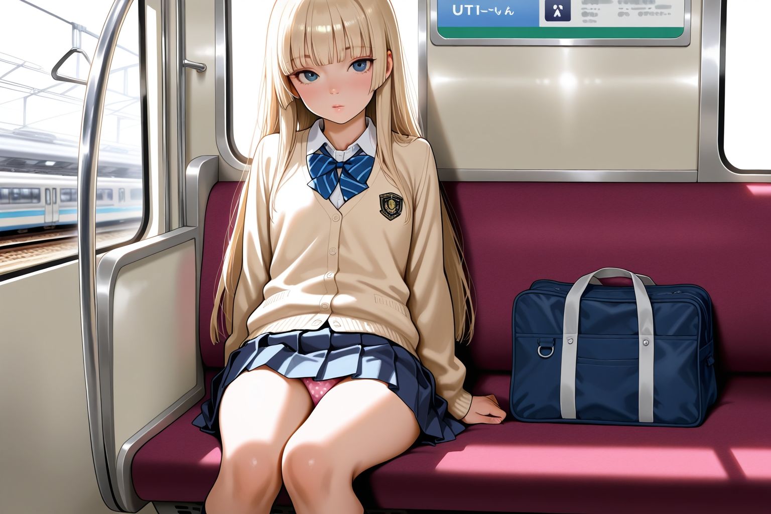 見てるのはスカート。でも本当は… サンプル4ページ目