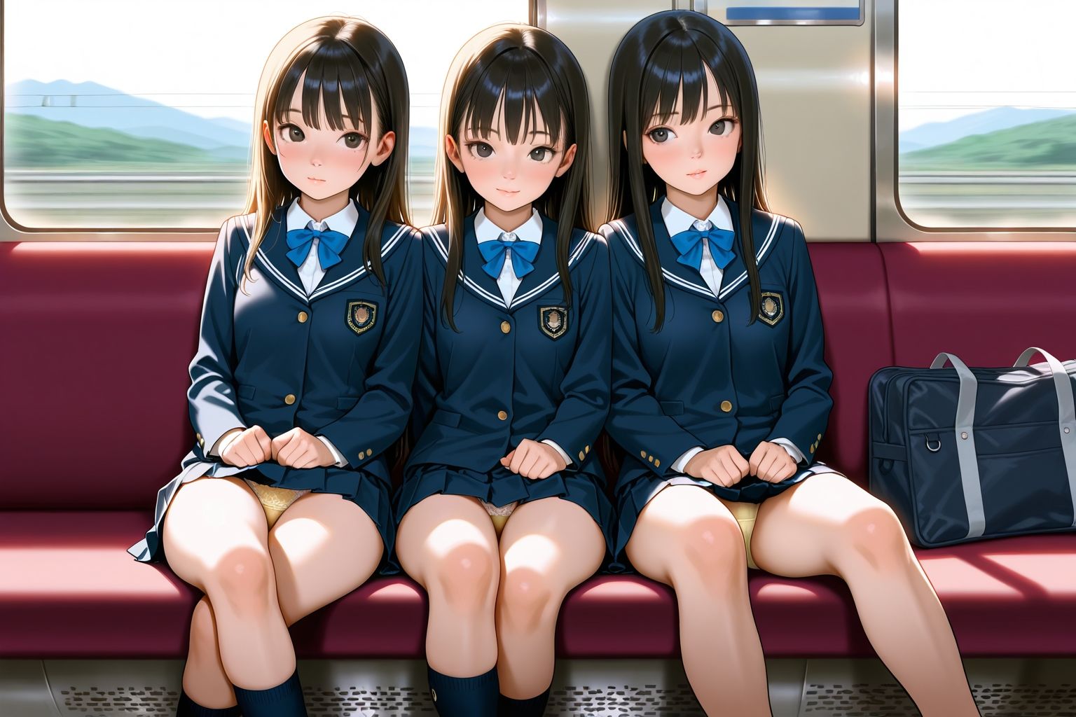 見てるのはスカート。でも本当は… サンプル6ページ目