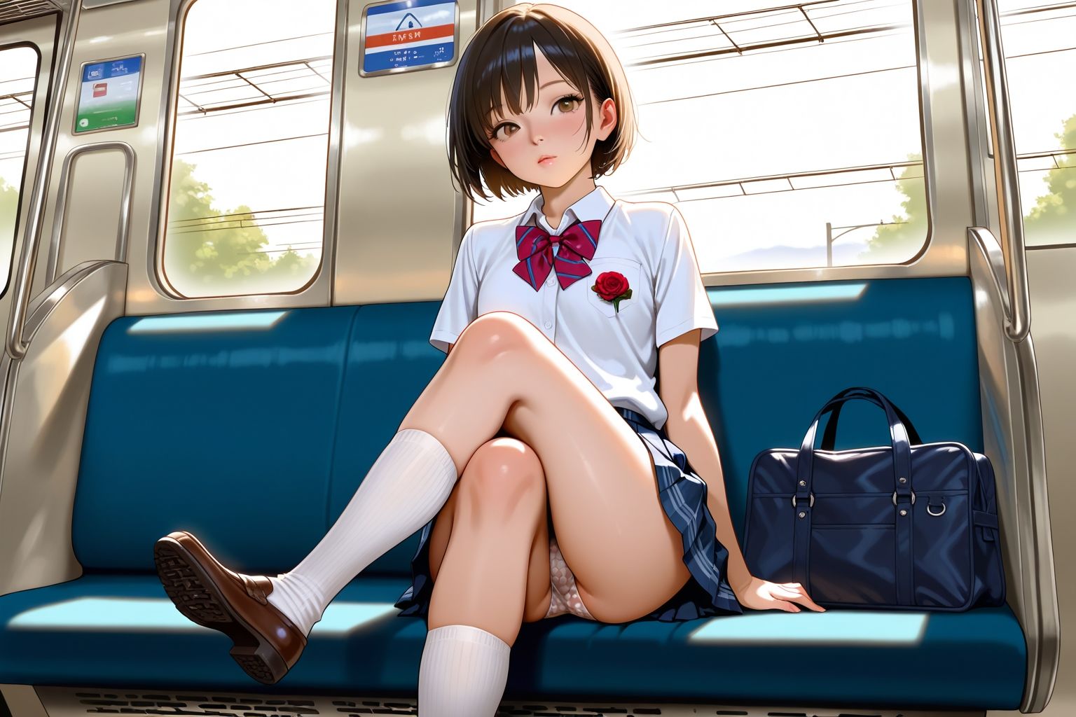 見てるのはスカート。でも本当は… サンプル9ページ目