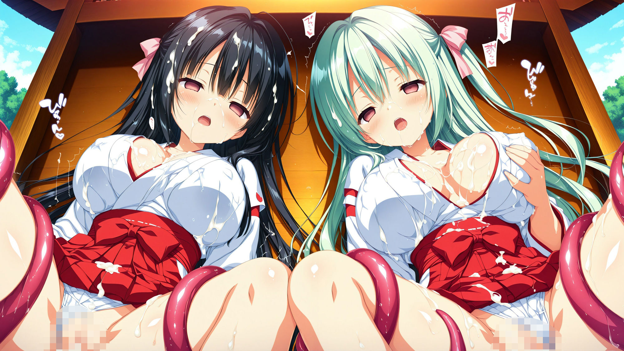 触手に囚われた少女達 〜巫女編〜 Vol.11 サンプル7ページ目