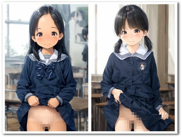 『制服少女すじ見せファイル』 サンプル3ページ目