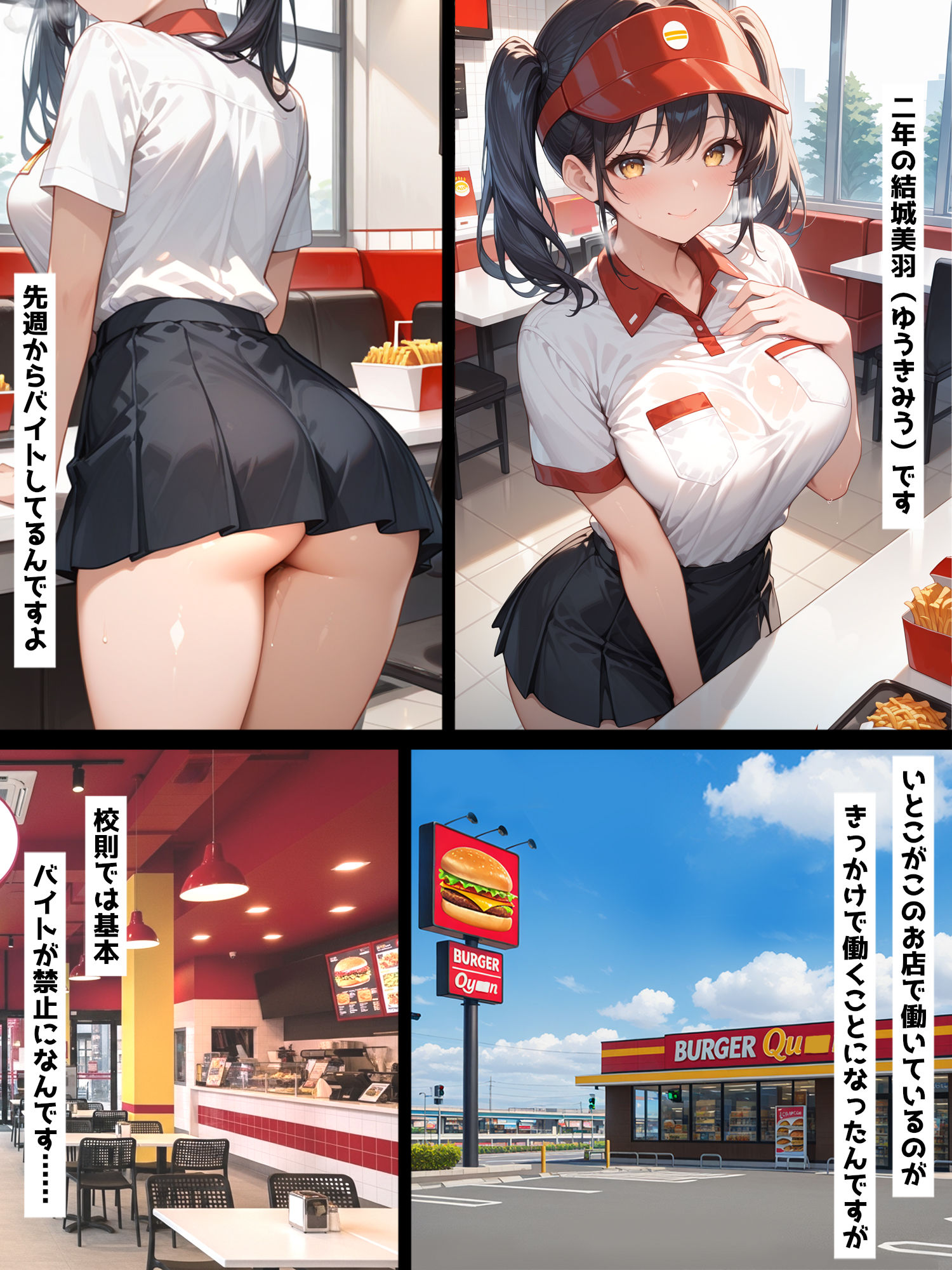 性教育学園X やりまくり！全裸バイト バーガーショップ編 vol.40【セリフ入有】 サンプル1ページ目