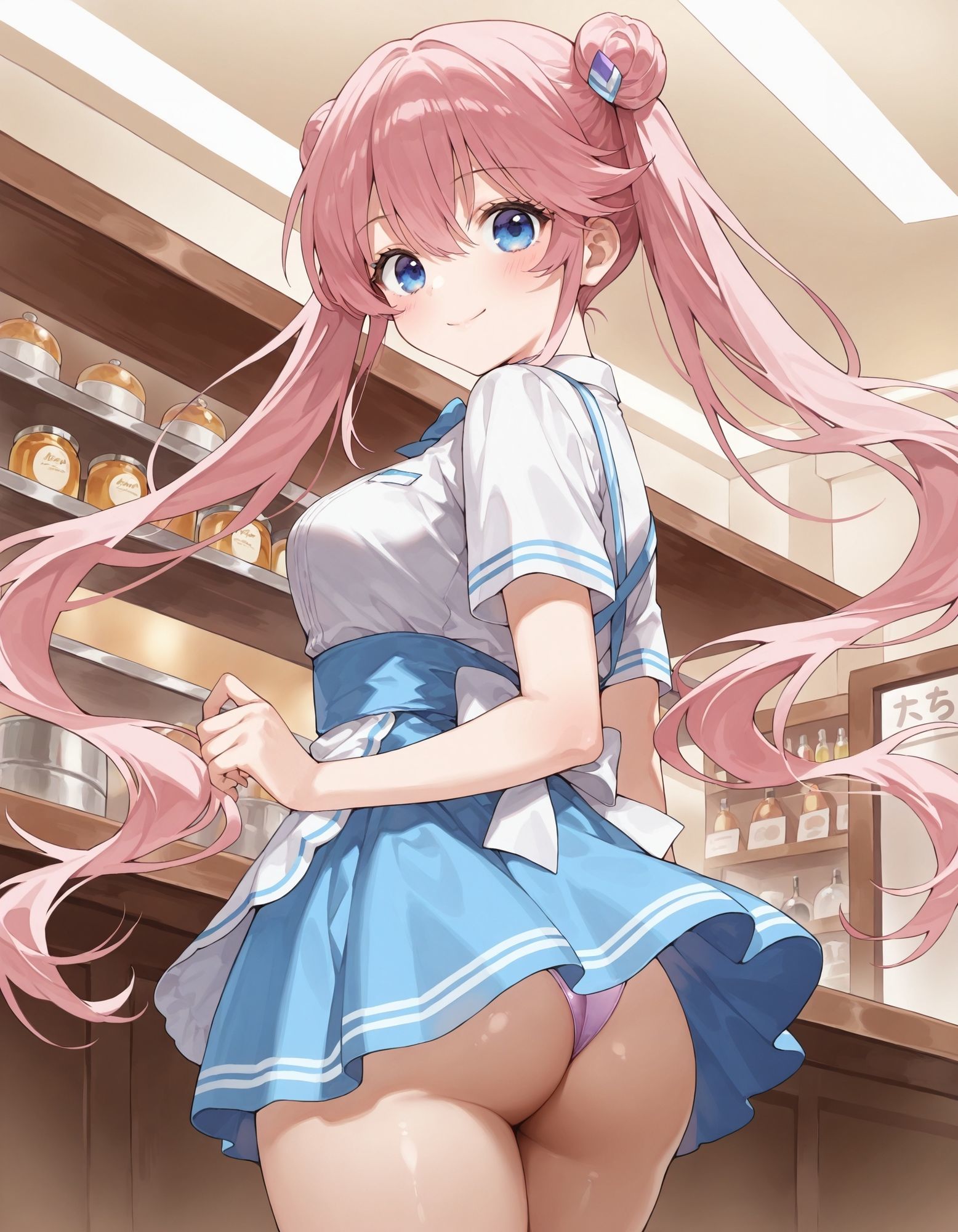 紫〇寺謳華のパンチラ〜ウェイトレス編〜 サンプル5ページ目