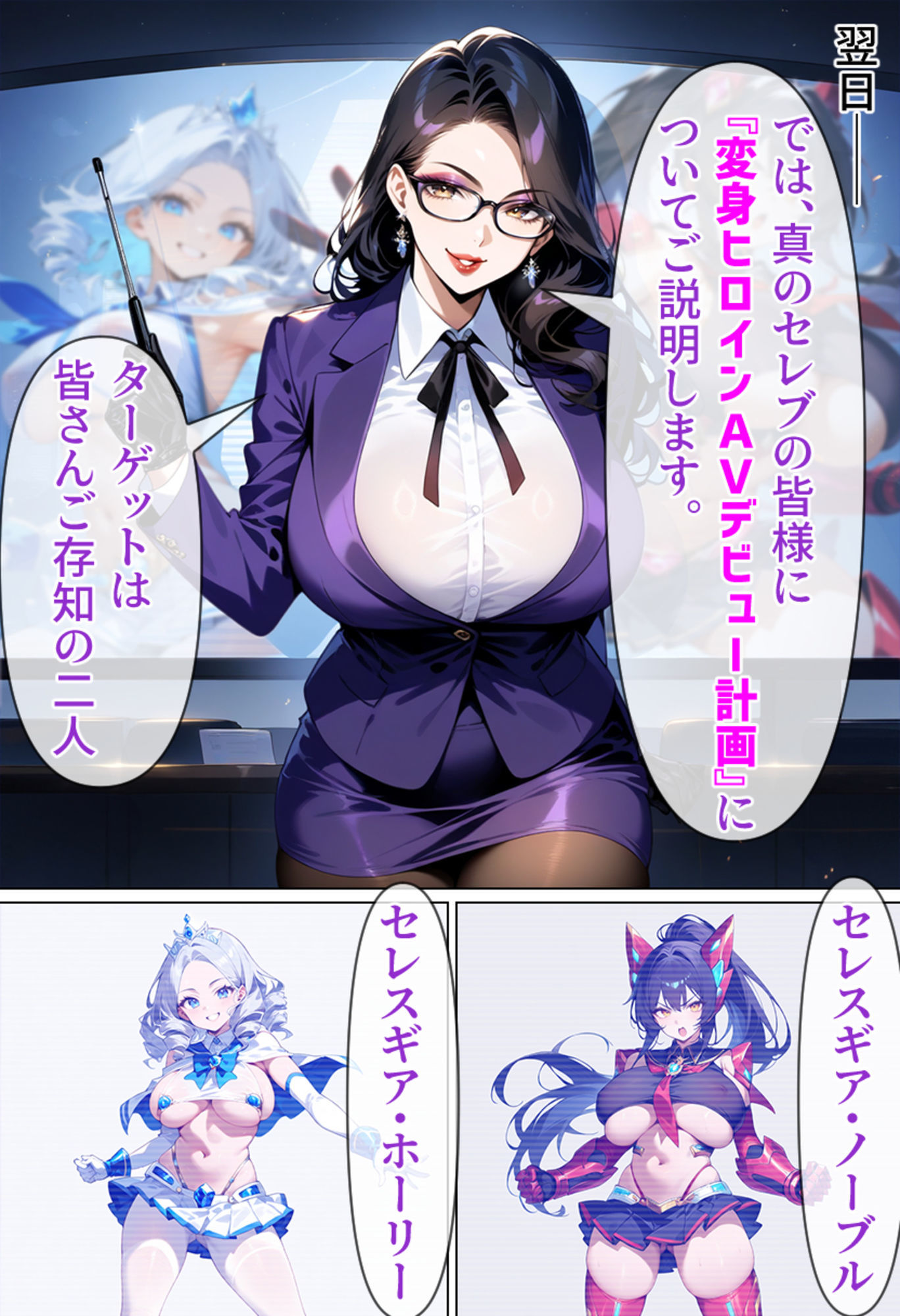 神聖戦姫セレスギア〜絶対服従！！AV契約魔法の罠〜 サンプル2ページ目