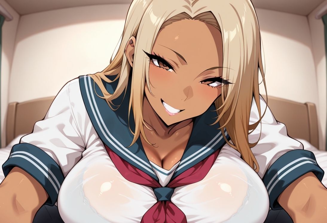 巨乳黒ギャル放課後性指導 サンプル4ページ目