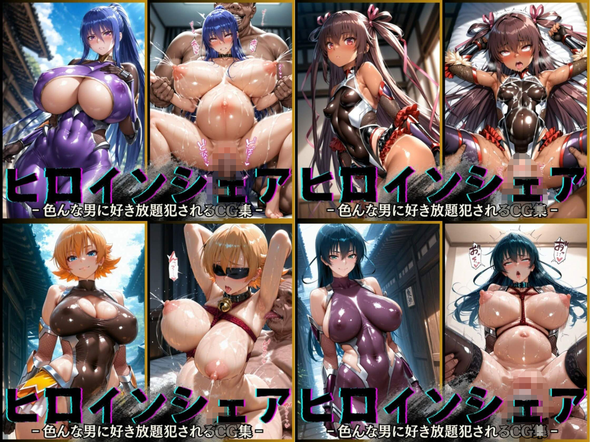 ヒロインシェア‐色んな男に好き放題〇されるCG集‐対魔忍総集編【全1000枚】 サンプル2ページ目