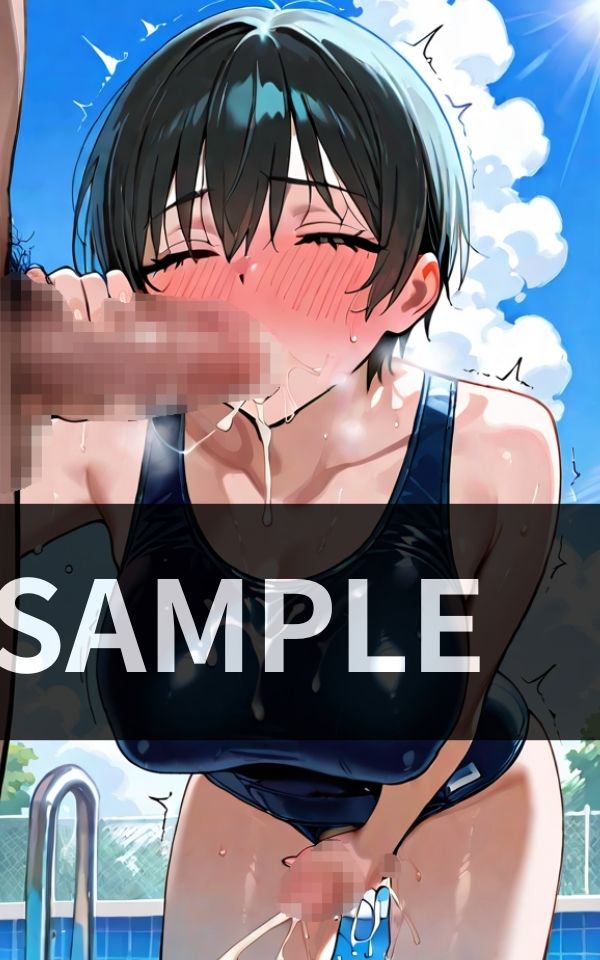 汁、汁、汁 男の娘が プールで乱交 始めました サンプル2ページ目